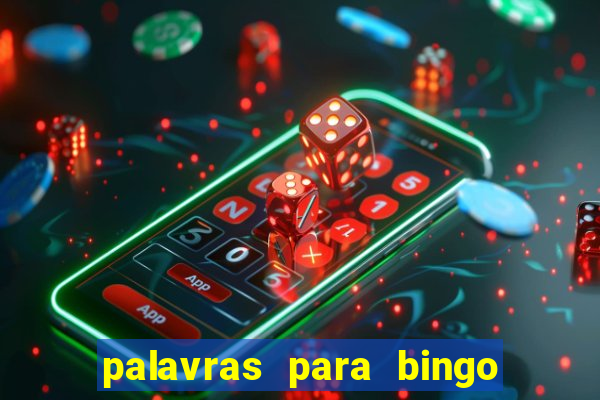 palavras para bingo cha de bebe